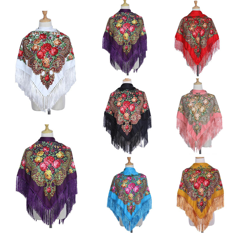 Ethnic Boho Fashion - Retro Printed Scarf Winter Boho Shawl