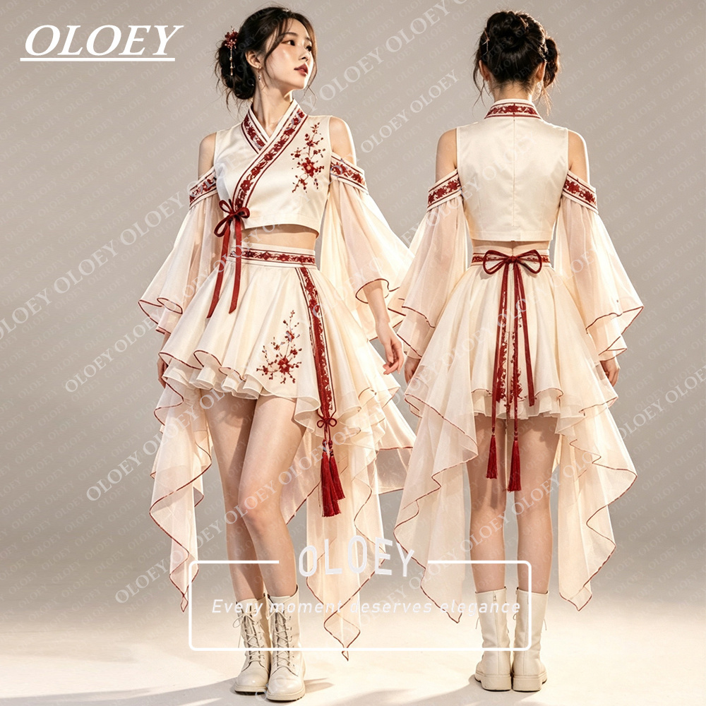 OLOEY Modern Red Embroidery Iv - Hanbok Modern Set recension och pris
