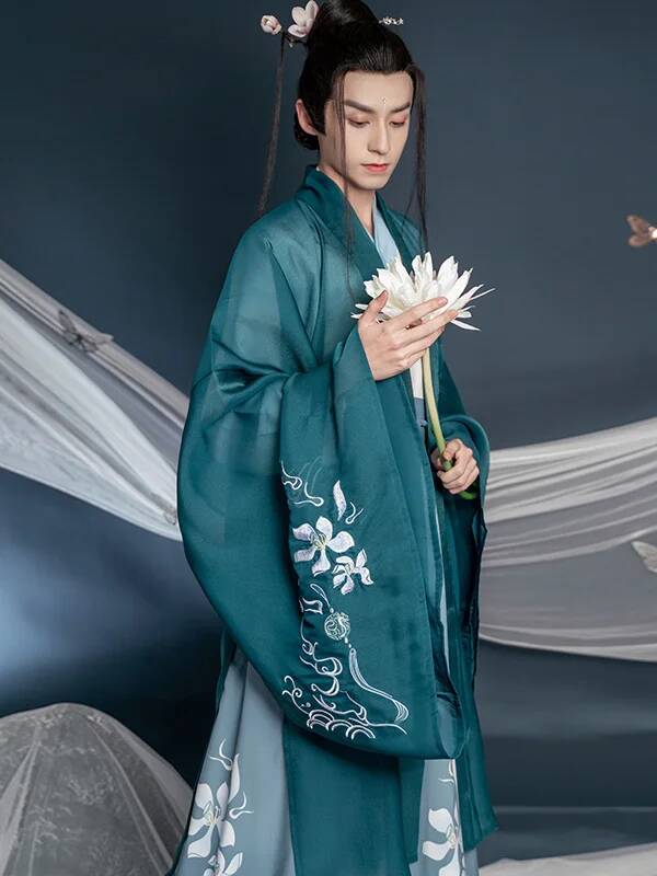 Chinese New Modern Hanfu Man T - Hanbok Modern Set recension och pris
