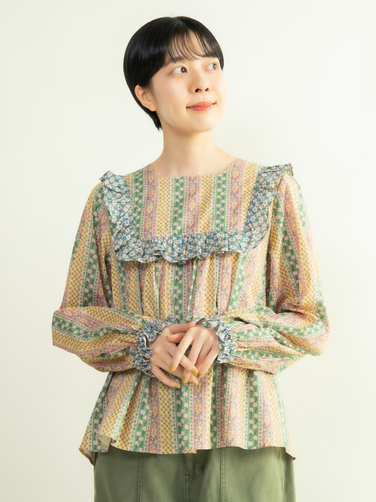 Sweet Floral Print Shirt with  - Ethnic Fashion Brand recension och pris