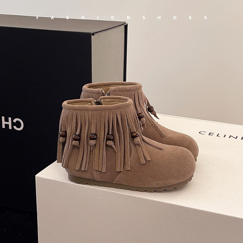 Fashion Retro Girl Tassel Ankl - Kids Ethnic Fashion recension och pris