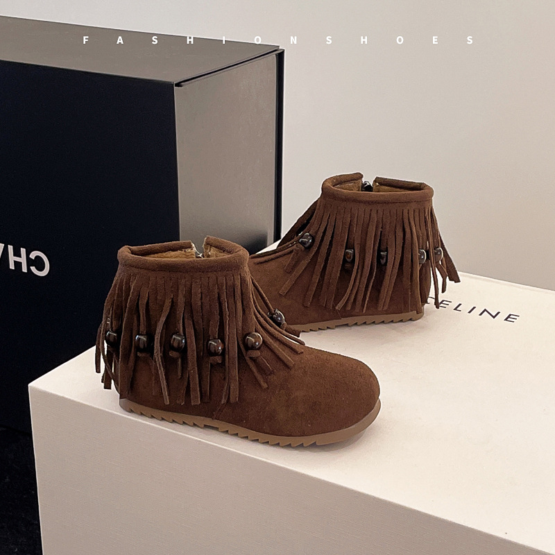 Fashion Retro Girl Tassel Ankl - Kids Ethnic Fashion recension och pris