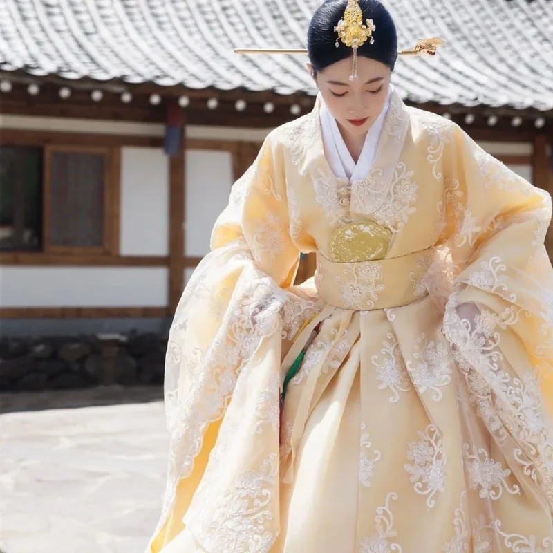 ellow Korean Clothes Women Tra - Hanbok Modern Set recension och pris