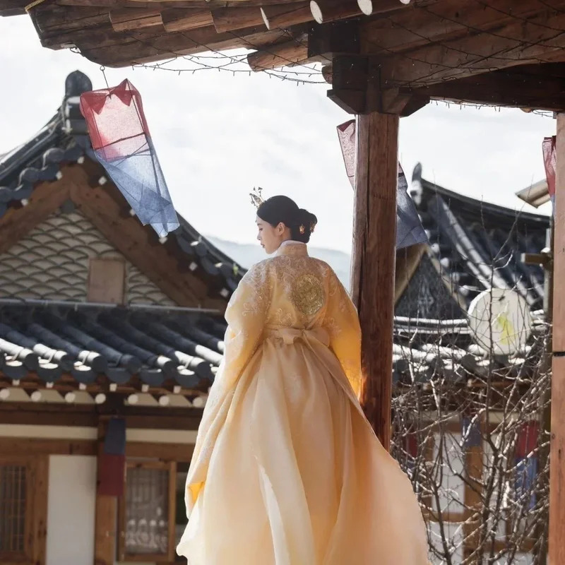 ellow Korean Clothes Women Tra - Hanbok Modern Set recension och pris