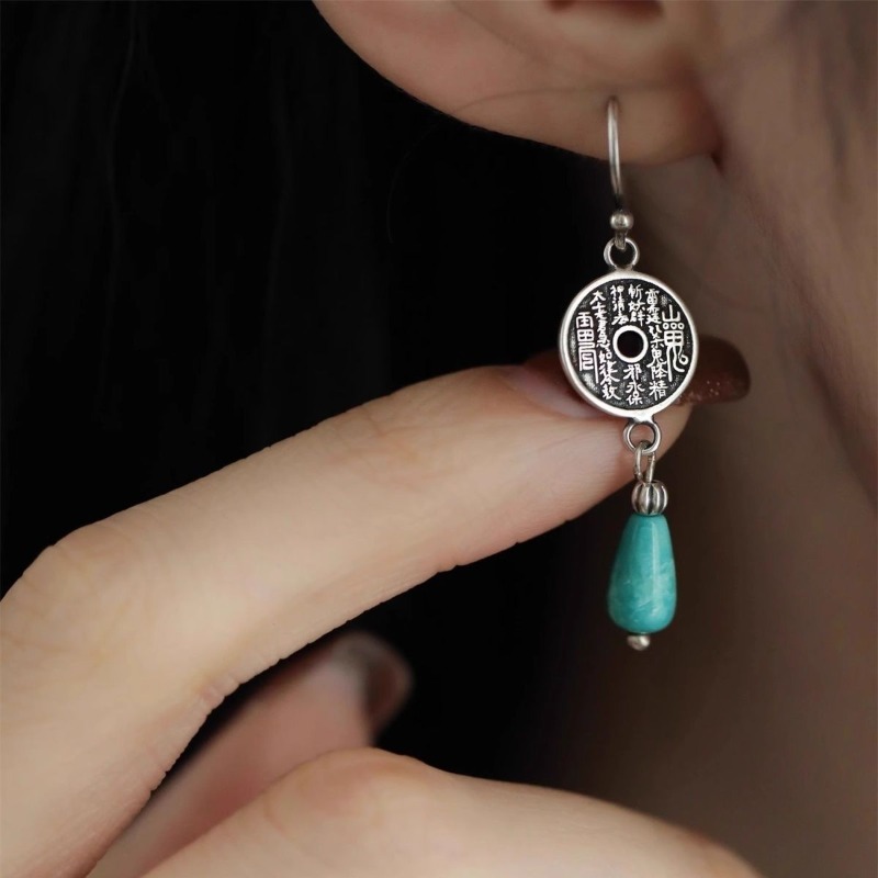 925 Sterling Silver Earrings A - Ethnic Fashion Co In recension och pris