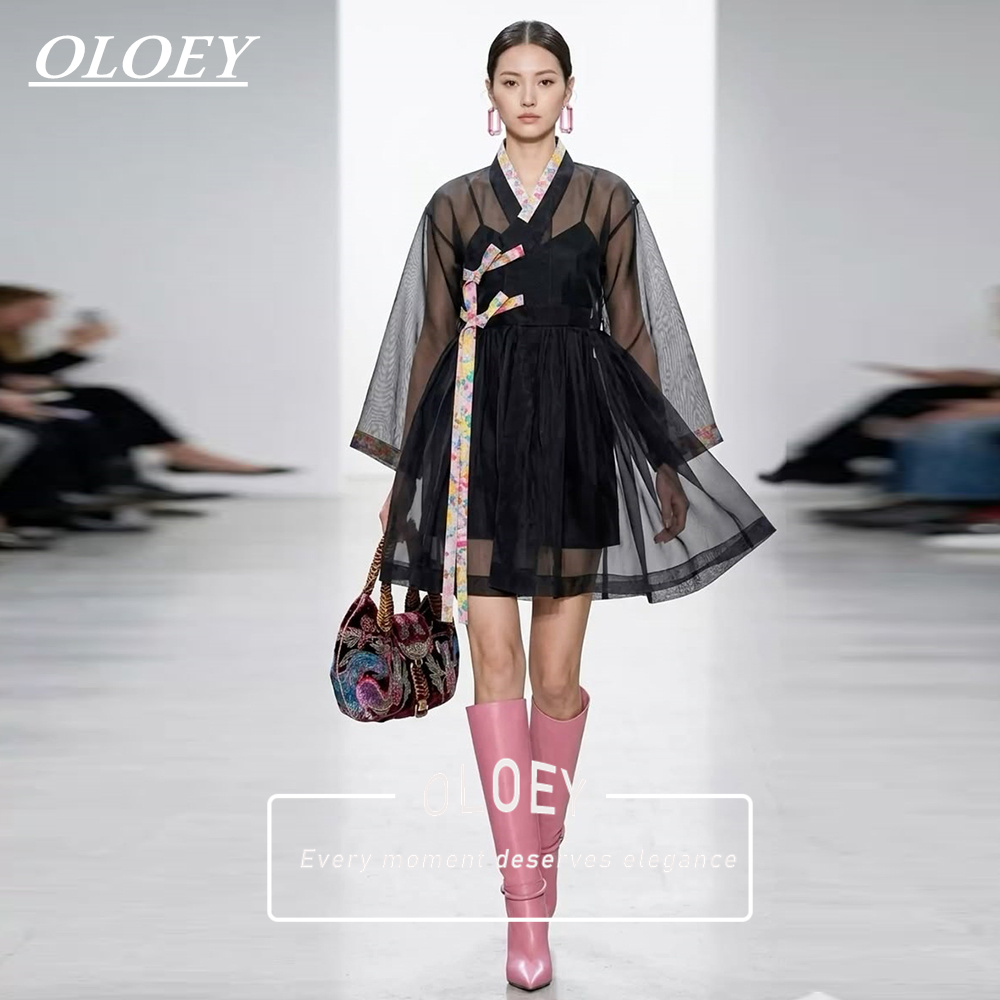 OLOEY Modern Black Short Conce - Hanbok Modern Set recension och pris