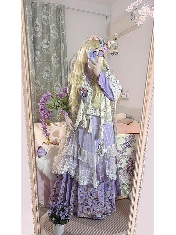 Purple Hanbok Set Daily Cute L - Hanbok Modern Set recension och pris