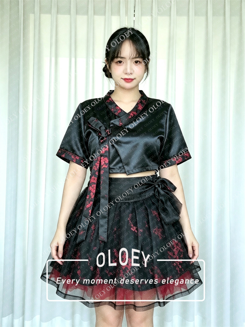 OLOEY Modern Black Short Conce - Hanbok Modern Set recension och pris