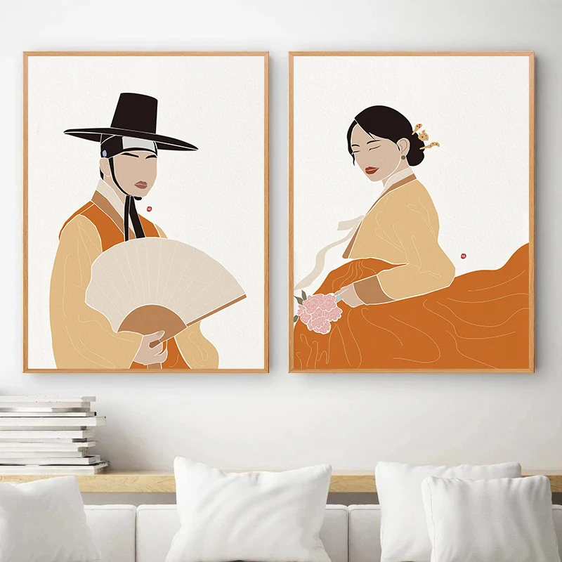 Korean Hanbok Boho Art Posters - Hanbok Modern Set recension och pris