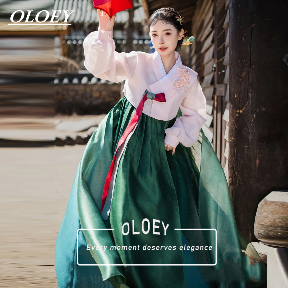 OLOEY Elegant Green Korea Wedd - Hanbok Modern Set recension och pris