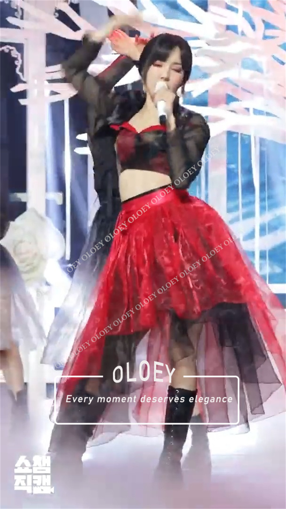OLOEY Modern Red Black Concert - Hanbok Modern Set recension och pris